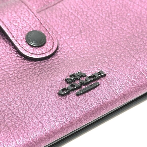 COACH 59958 Pop-up Wallet Messenger Bag Shoulder Bag Leather purple - Picture 9 of 13